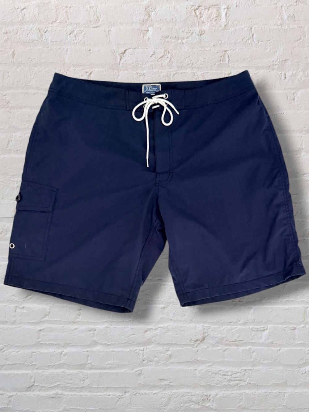 J.Crew Navy Blue Swim Trunks Mens Size 34 Drawstring Board Shorts